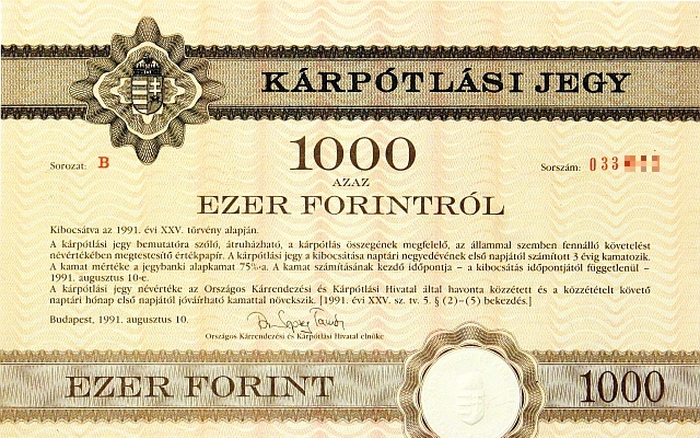 Kit kárpótol a Kárpótlási Jegy?