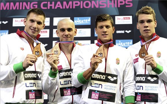 Úszó Eb - Bronzérmes a 4x100 méteres férfi vegyesváltó 