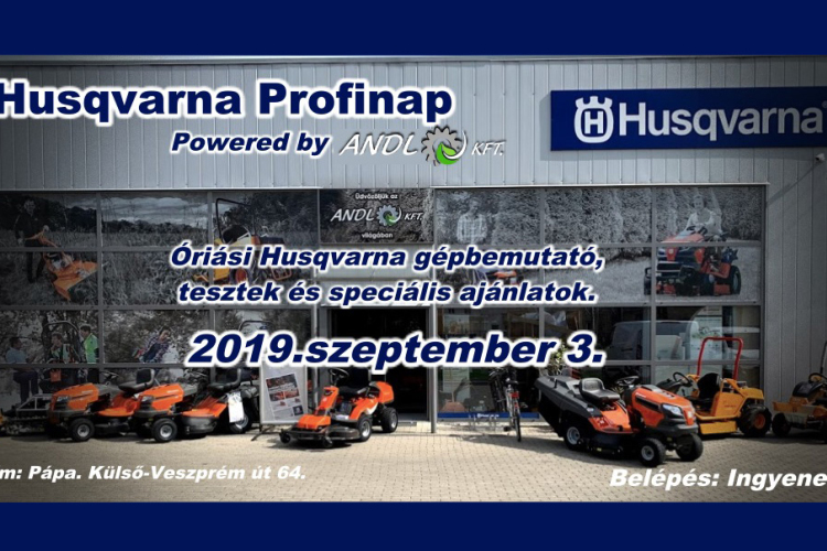 Husqvarna Profinap az Andl Kft-nél - Nemcsak profiknak!