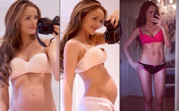 Sokkolta a nőket a kockás hasú kismama